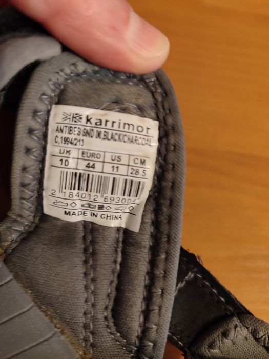 Босоніжки мужские Karrimor р.44 стелька28.5см