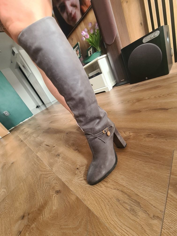 Kozaki buty by ola la kozaki ze skóry  jak patrizia pepe carinii guess
