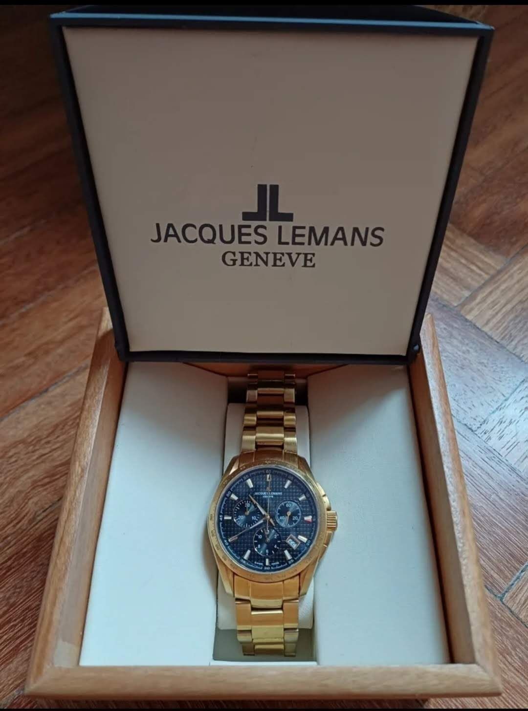 Relógio Jacques Lemans G-191E Sport Cronógrafo Analógico Ouro