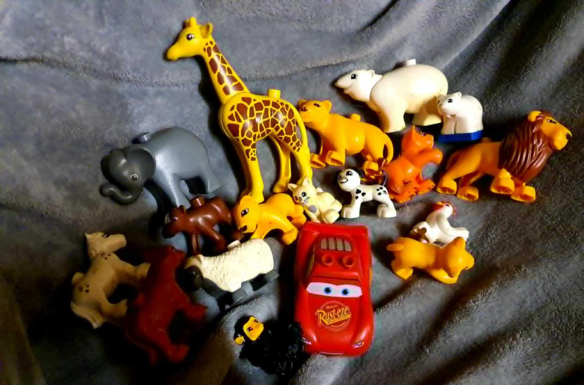 Duży zestaw Lego duplo, zoo, safari, zygzak, farma ok.500szt