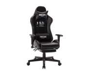Fotel Gracza Infini series No.16 BLACK, krzesło gamingowe z podnóżkiem
