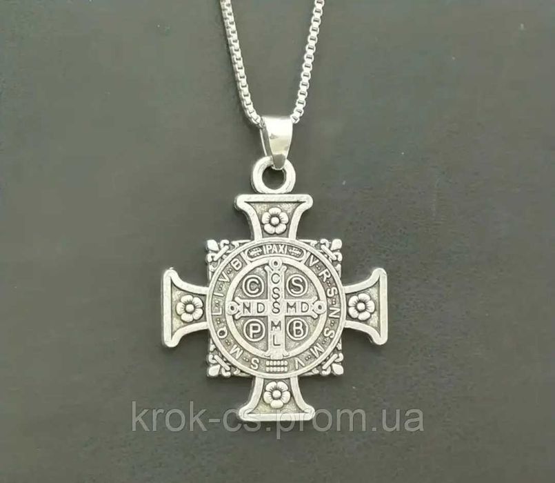Хрест підвіска двосторонній Ангела Захисника оберіг талісман захист