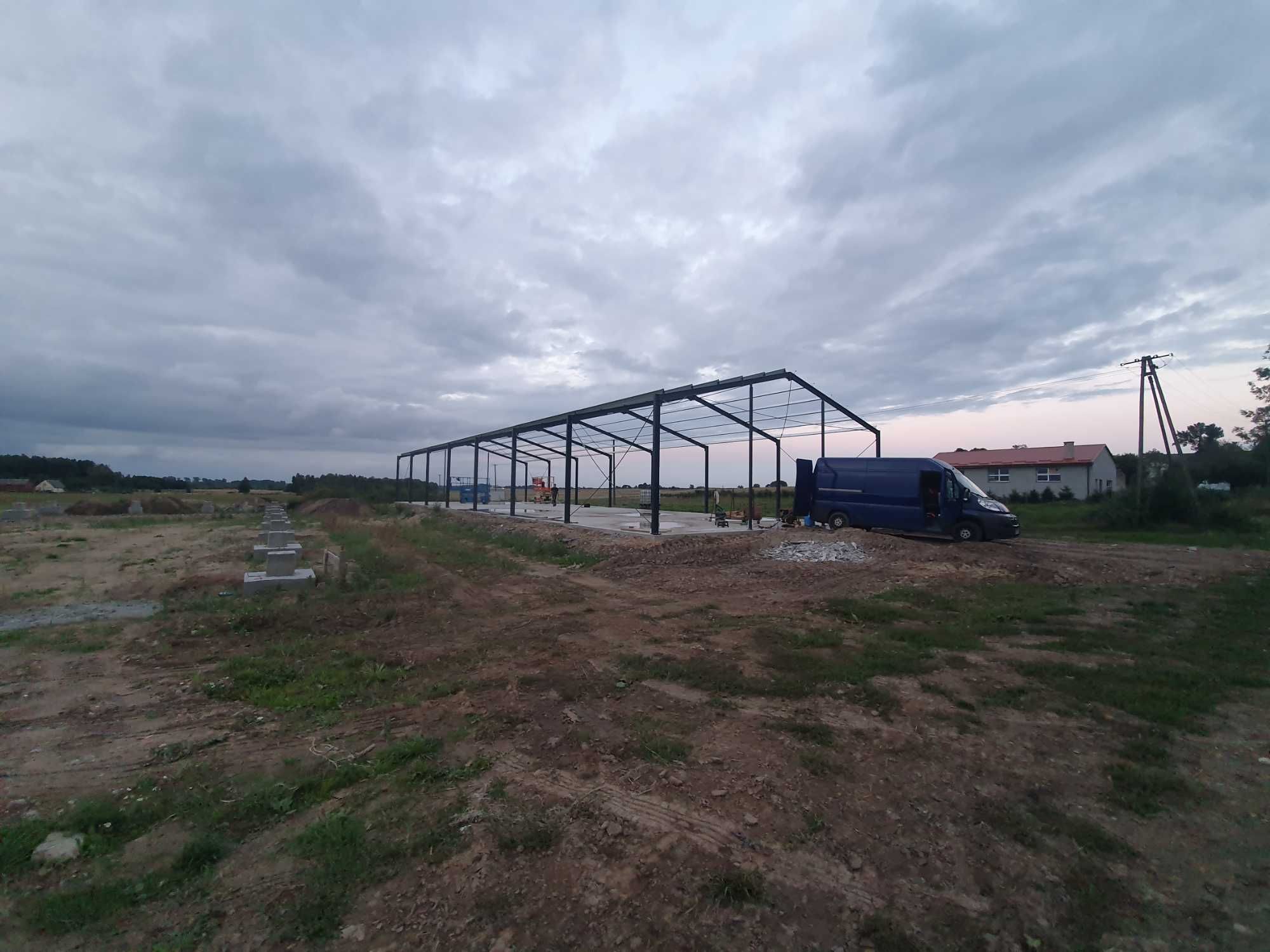 Konstrukcja hali 12x20, Konstrukcja ocynkowana, Hale stalowe