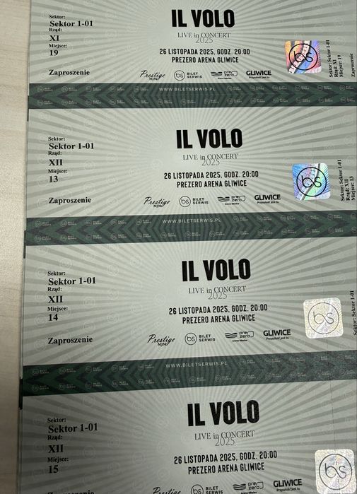 Bilety koncert IL VOLO Gliwice trybuny