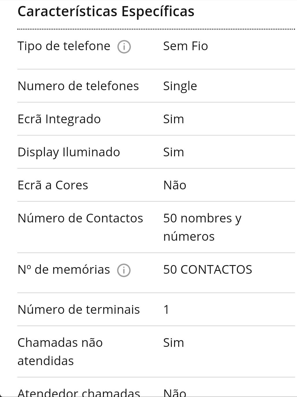 Telefone sem fios Dect SAGEMcom D142.