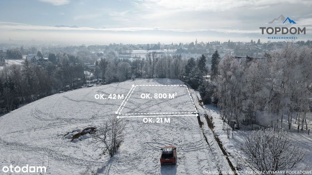 Działka mieszkaniowo-usługowa z widokiem na Tatry – Nowy Targ