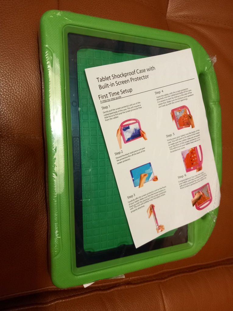 Etui na tablet dla 11-calowych tabletów zielone dla dzieci