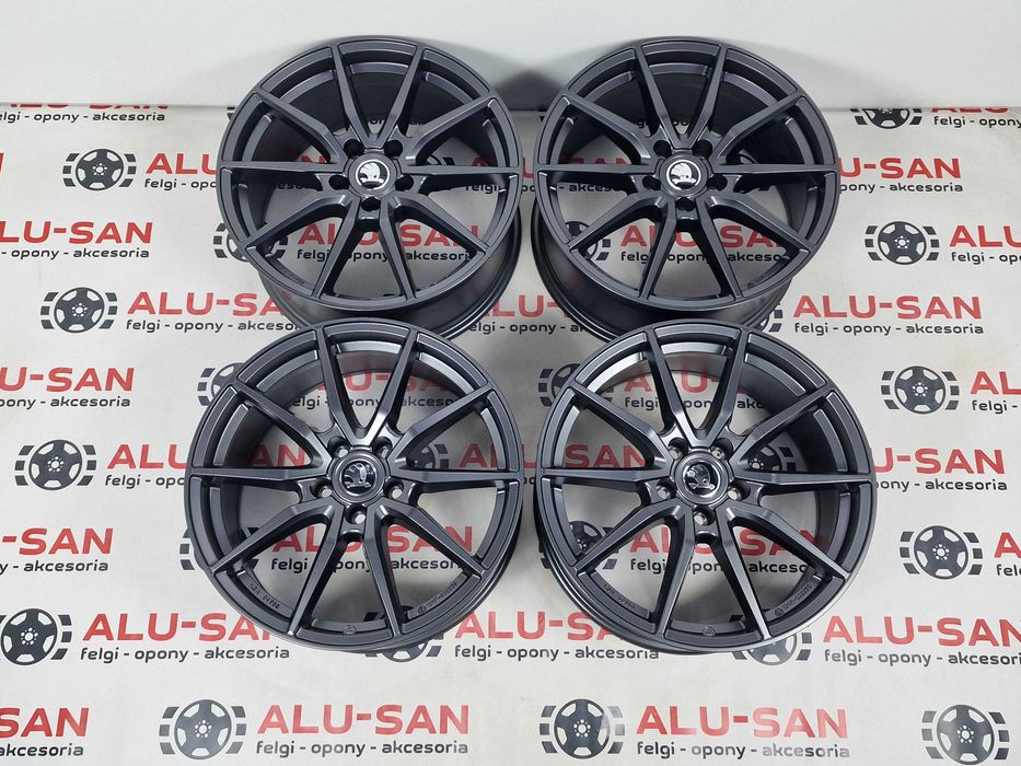 Nowe alufelgi SKODA 18" 5x112 KaroQ KodiaQ Octavia SuperB - Grafit