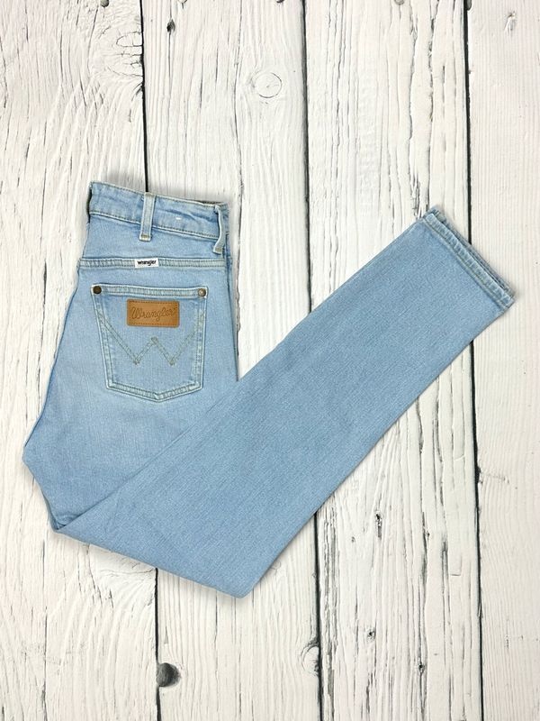 Wrangler Retro Skinny Jeansy Rurki Damskie Wysoki Stan r. W24 L32