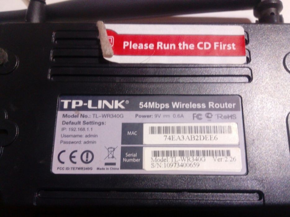 Router TP-Link TL-WR340G