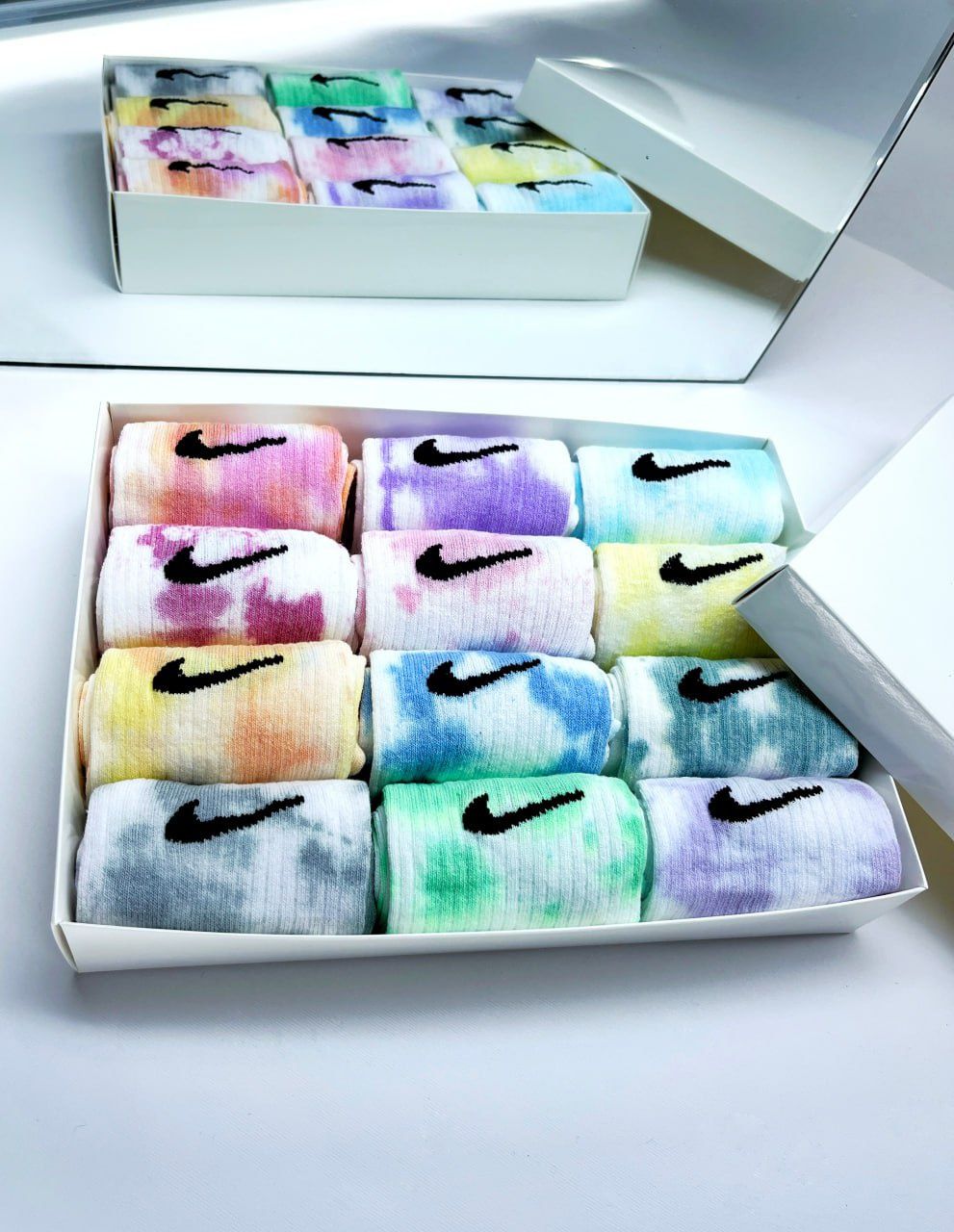 Подарунковий набір шкарпеток Nike Tie-Dye | Бокс носків Найк Тай-Дай