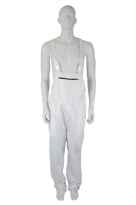 spodnie ogrodniczki ubranie robocze białe rozmiar xl