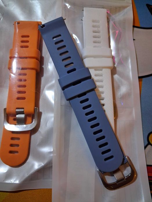 Bracelete de Silicone 20mm – Laranja, Azul ou Branco