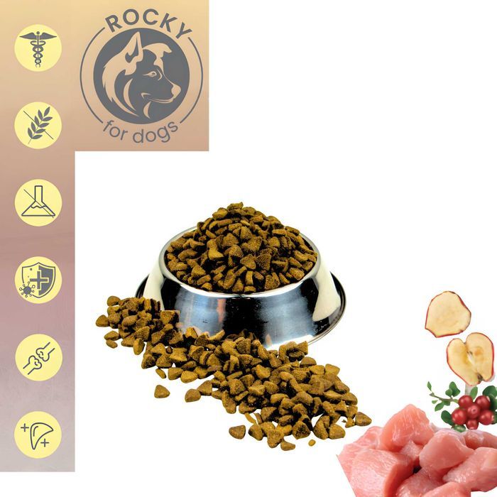 20 Kg Sucha Karma Dla Psa Rocky Premium Świeży Kurczak Ryż Bezzbożowa