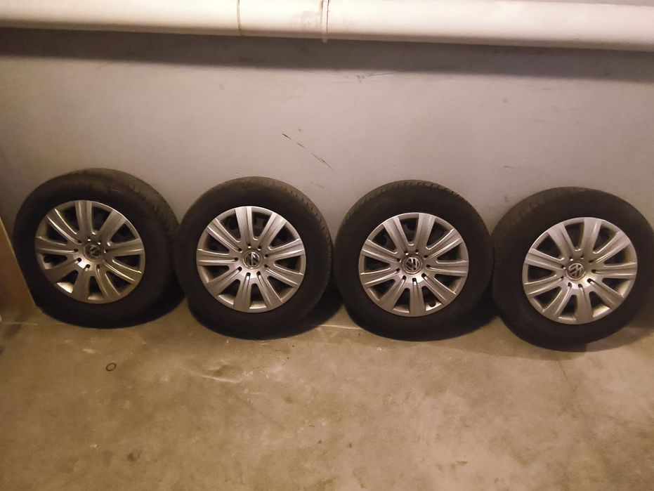 Felgi stalowe 16 5x112 plus opony zimowe w bdb stanie, kołpaki gratis