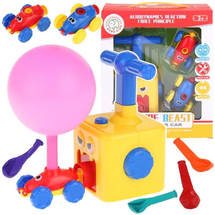 Wyrzutnia Balonowa do Balonów Samochód Aerodynamiczny Pompka Żółty