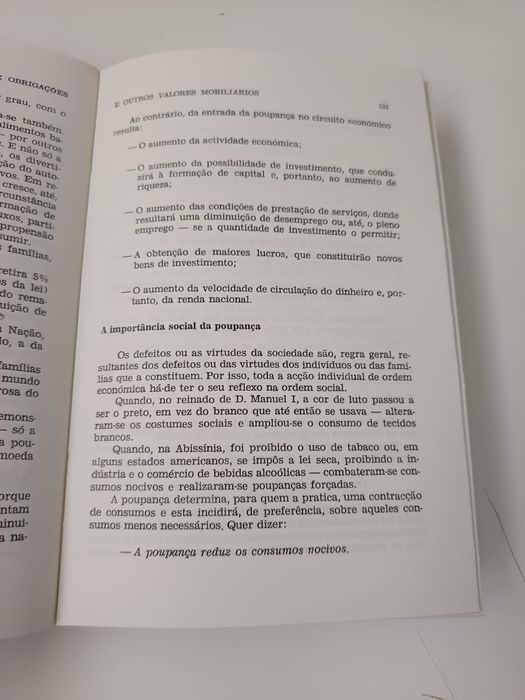 Acções obrigações e outros valores mobiliários