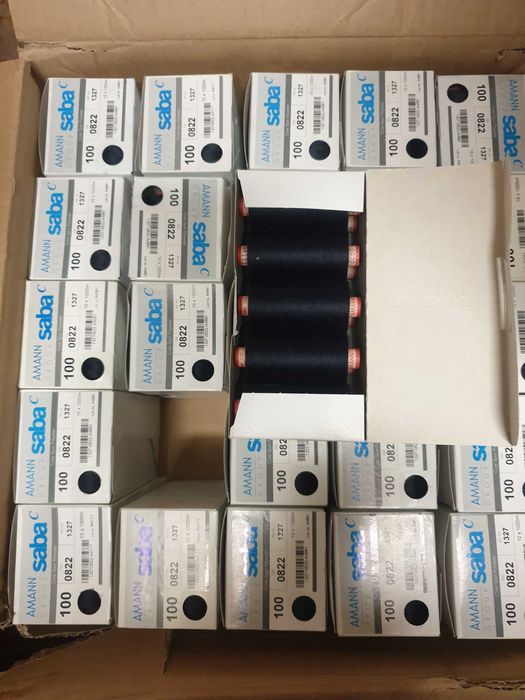 Nici Amann Saba 100- 10 szpulek po 1000mb -kolor ciemno granatowy