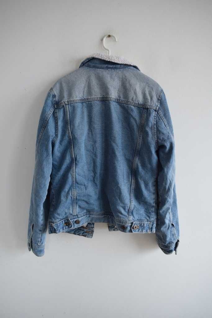 C&A Kurtka katana jeansowa ocieplana sherpa xs s
