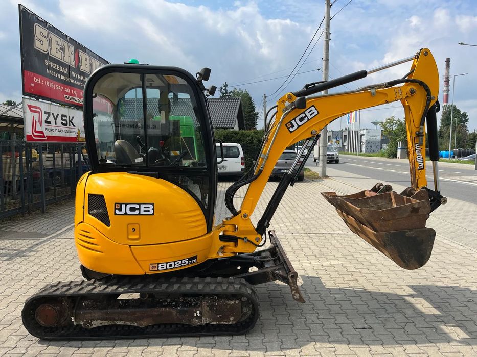 JCB 8025 ZTS  Minikoparka obrysowa, 3 łyżki, szybkozłącze