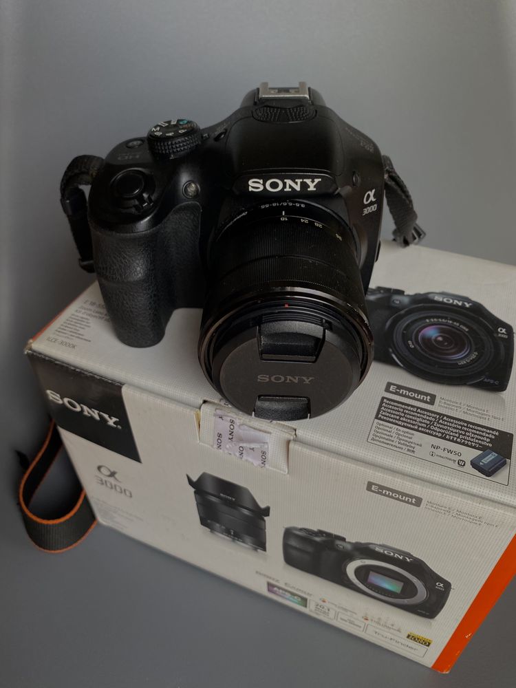 Sony alfa 3000- Estrutura + lente de zoom 18-55 mm