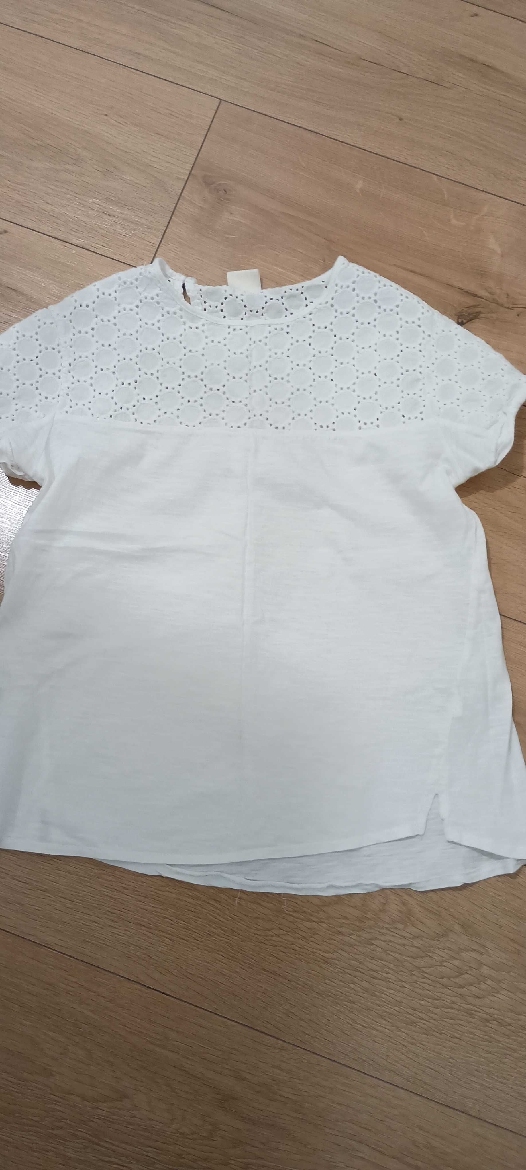 Biała bluzka t-shirt Zara
