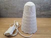 SOLBO lampa stolowa LED, IKEA sowa biały 23 cm
