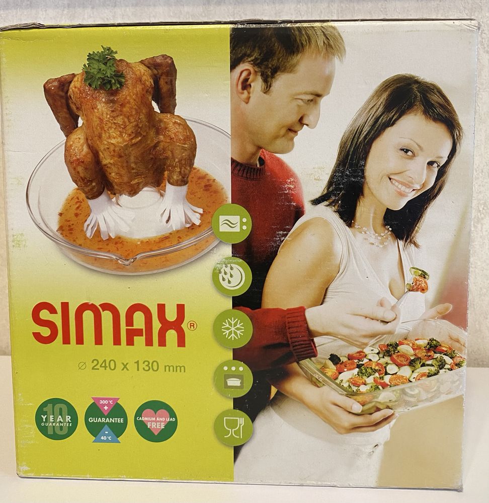 Форма для приготування курки скляна SIMAX Color 240 мм Колір прозорий