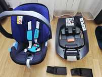 Łupina Cybex Aton silver z bazą isofix cybex oraz przejściówką do wózk