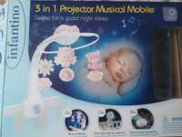 Музичний мобіль Infantino 3 в 1 з проектором Рожевий
