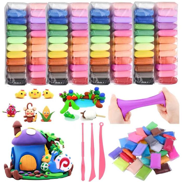 Piankolina masa plastyczna edukacyjna sensoryczna PLASTELINA 24 szt