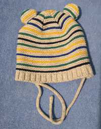 czapka chłopięca przejściowa jesienna wiosenna 41-43 cm