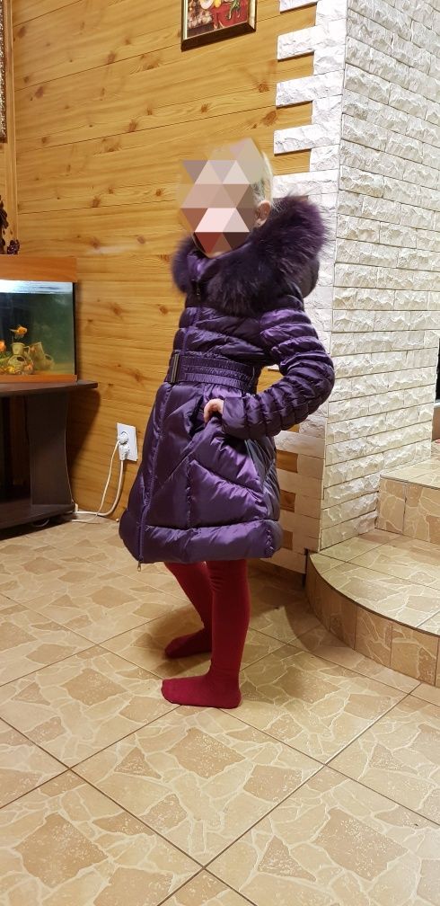 Шикарное зимнее пальто 116-122