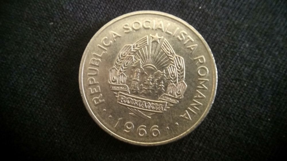Монета 1 LEU 1966 ROMANIA 1 лей 1966 Румунія