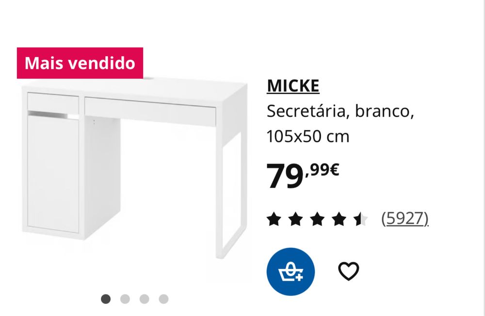 Secretária em óptimo estado - 105 X 50cm