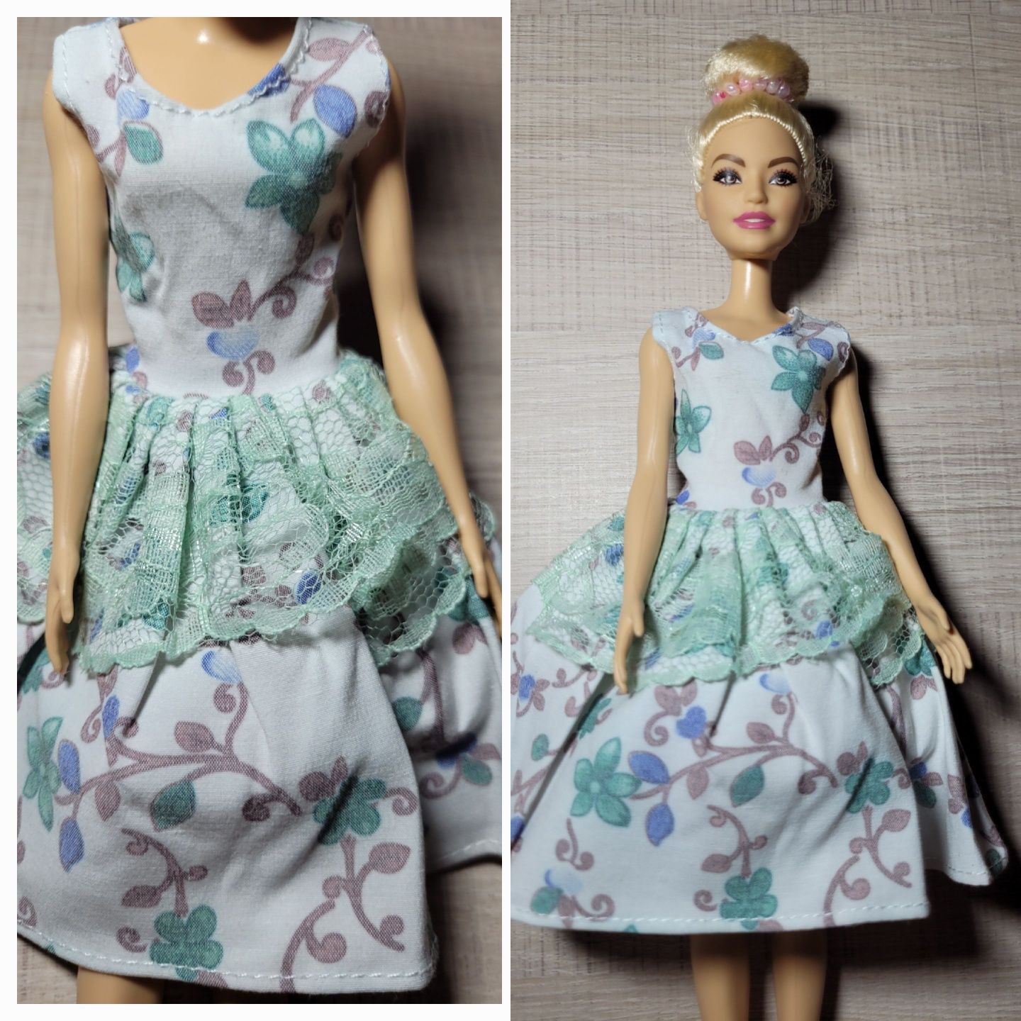 5x sukienka, ubranko dla lalki barbie, zestaw ubranek dla barbie