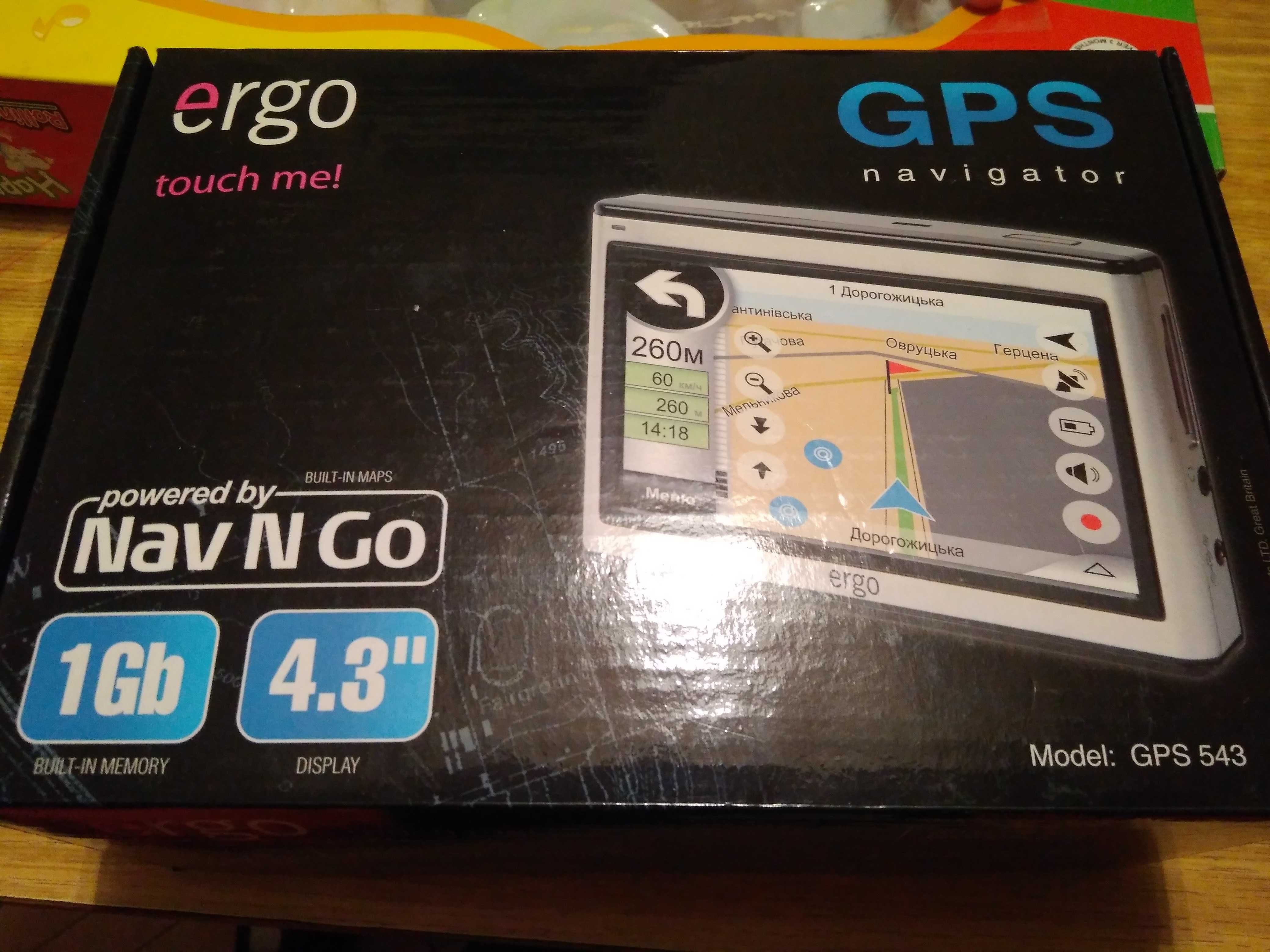 GPS-новигатор Ergo. модель GPS 543, 1Gb,  дисплей 4,3