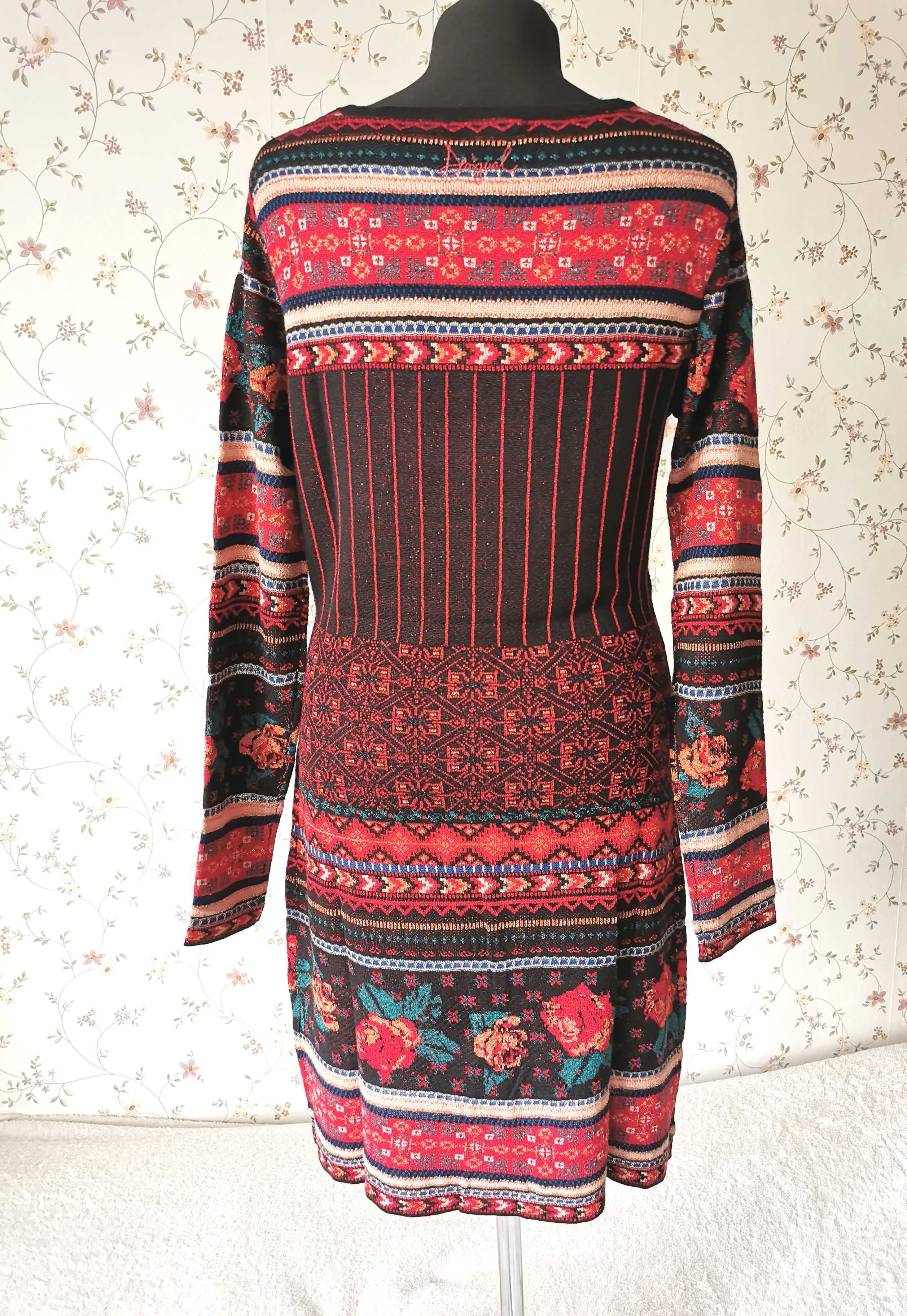Nowa sukienka Desigual, kolorowa M