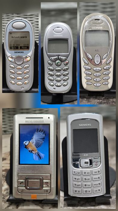 Zestaw starych telefonów siemens C45 S45 A52 A31 EL71