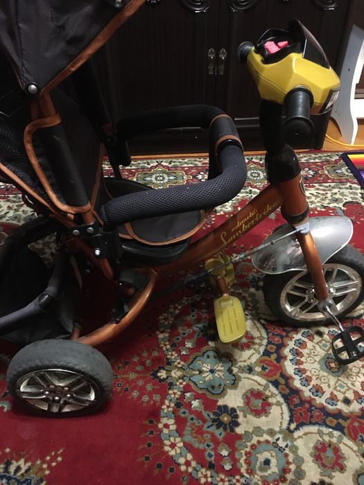 Велосипед-коляска з батьківською ручкою!