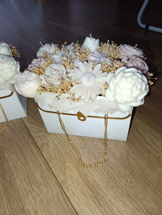 Flower box ze świec sojowych+topper
