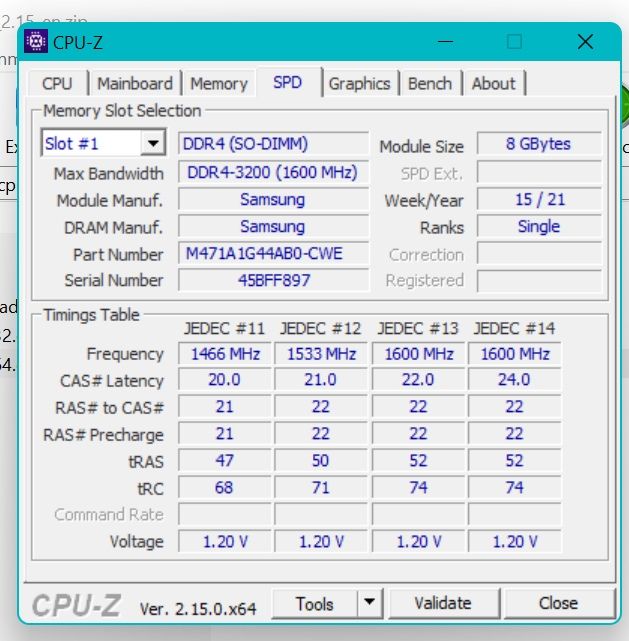 Оперативна пам’ять Samsung DDR4 8GB 3200MHz  M471A1G44AB0 - CWE
