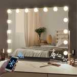 Nowe obrotowe lustro FENCHILIN do makijażu z lampkami, USB, bluetooth