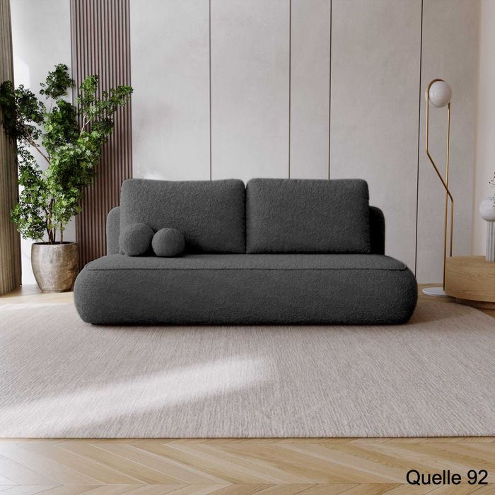 KANAPA rozkładana VEM sprężyny bonell sofa tkanina boucle