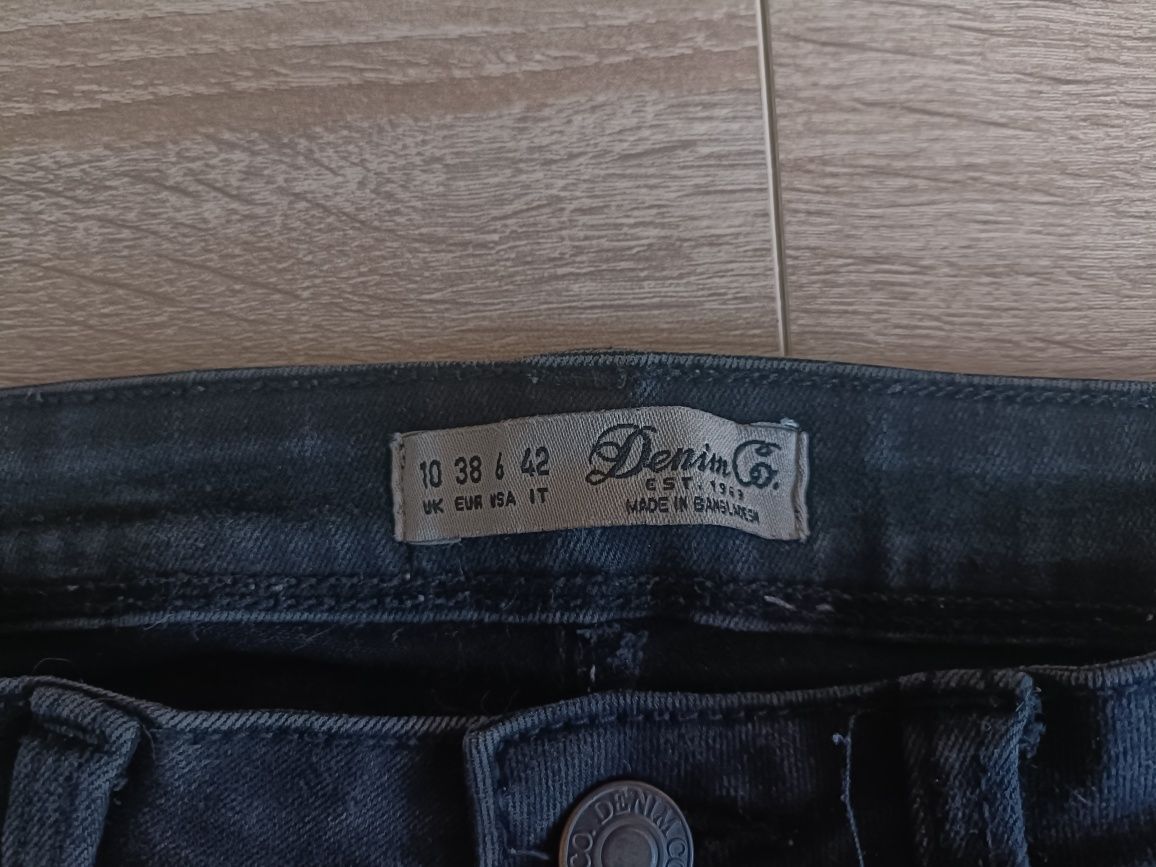 Czarne spodnie jeansowe Denim&Co. 38