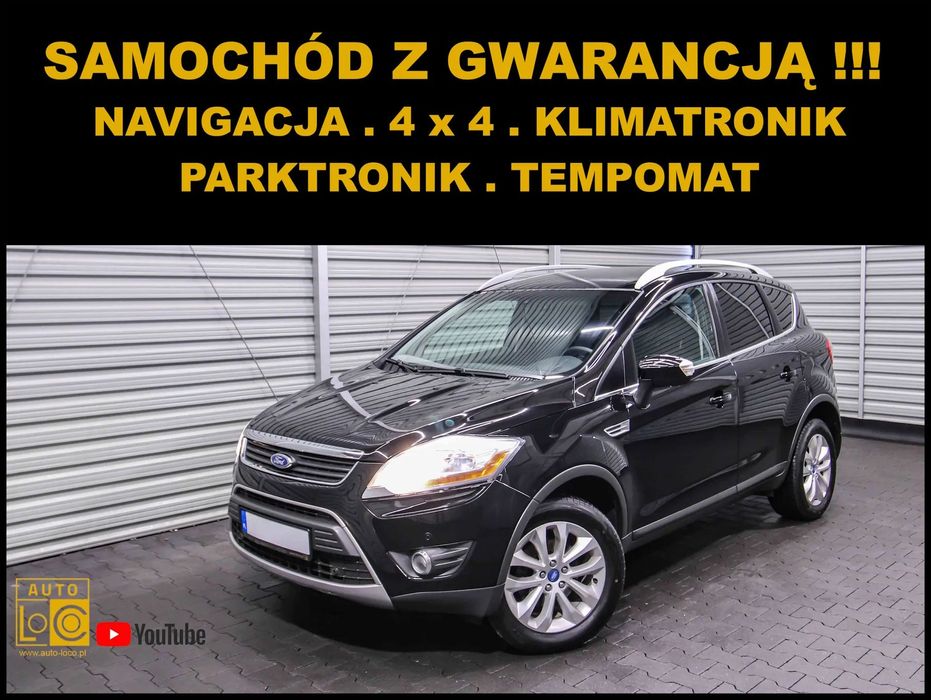 Ford Kuga TITANIUM + 4 x 4 + SKÓRA + Klimatronik + Parktronik + ZAREJESTROWANY !
