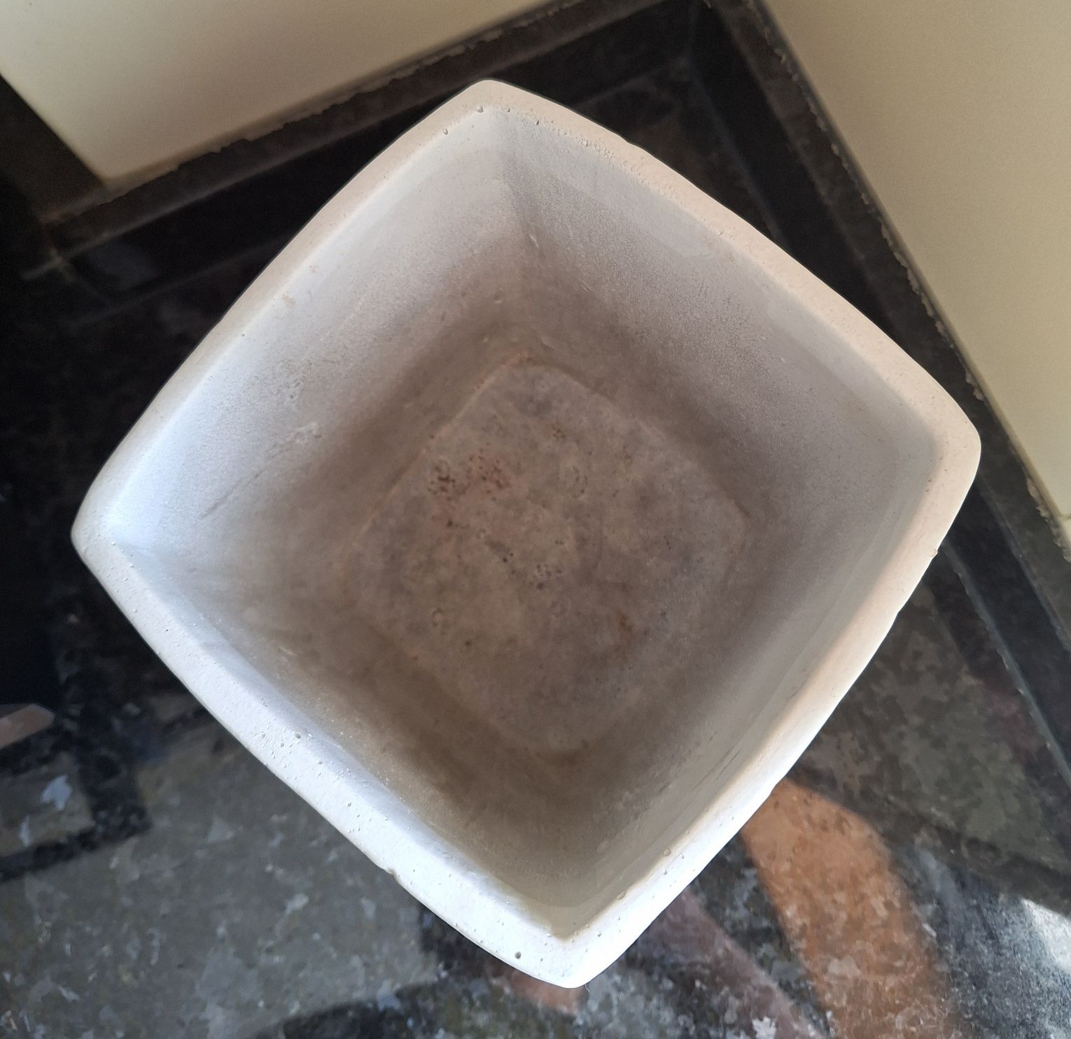 Vaso branco quadrado