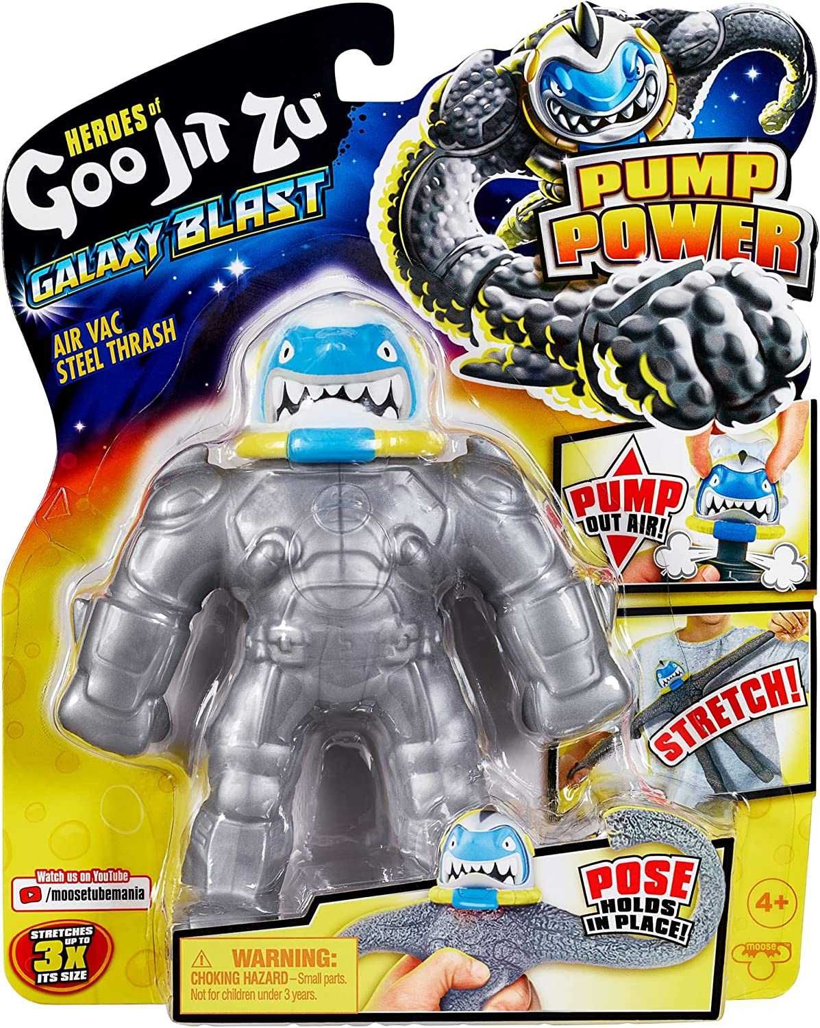 Goo Jit Zu Galaxy Blast AIR VAC Steel Thrash Гуджитцу траш Акула Насос