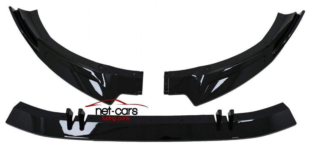 Spoiler dokładka zderzaka przód AUDI A5 F5 B9 20- S Line czarny połysk