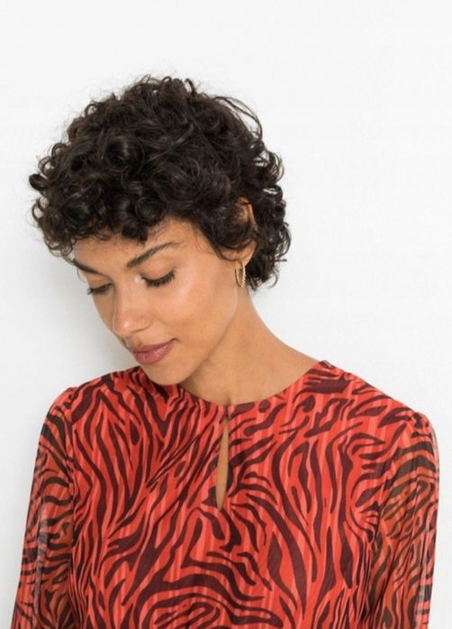 Wyprzedaż sukienka 48 50 siateczka wesele komunia elegancka zebra